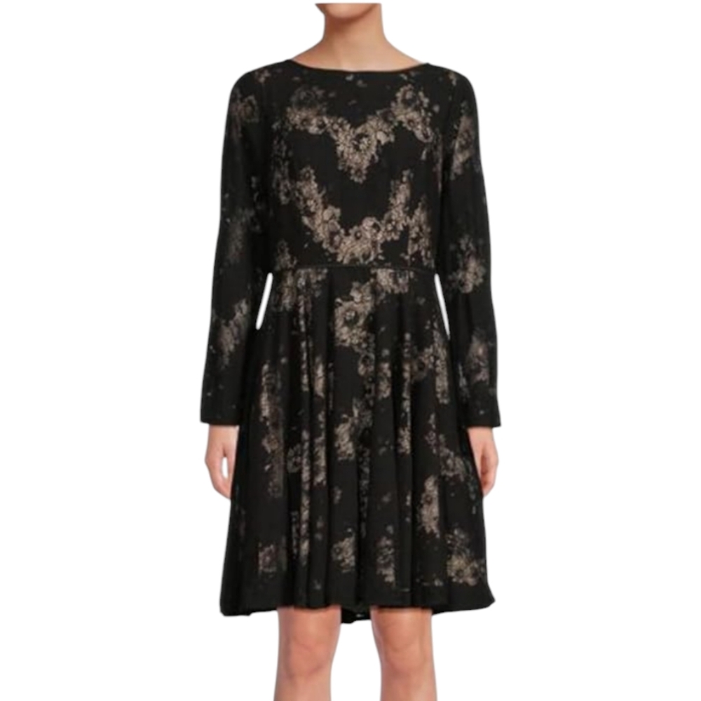 Focus By Shani Fit & Flare Black Lace Dress... Size 10